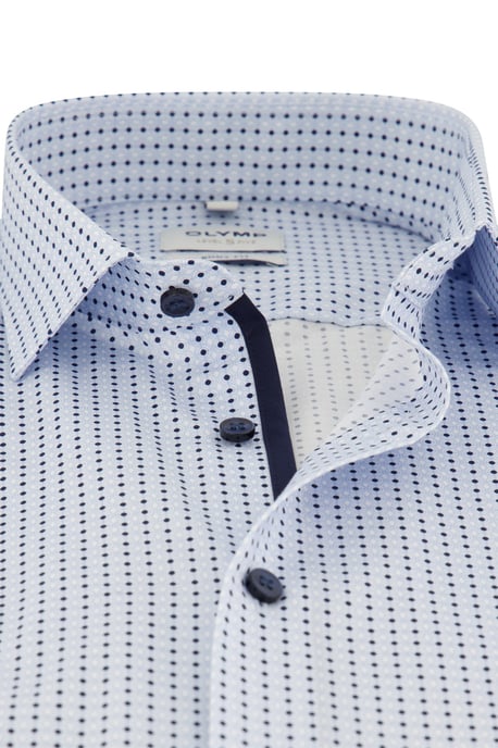 Olymp overhemd lichtblauw print extra slanke fit - Image 3