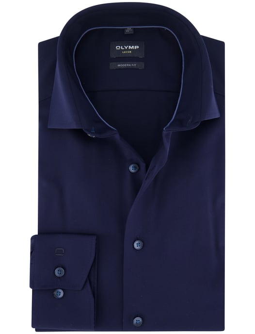 Olymp overhemd effen navy modern fit - Image 1