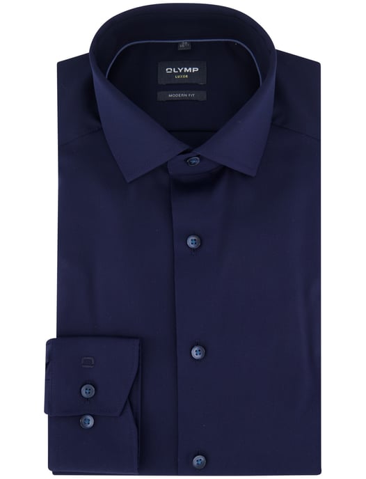 Olymp overhemd effen navy modern fit - Image 2