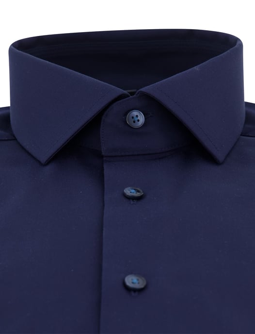 Olymp overhemd effen navy modern fit - Image 3