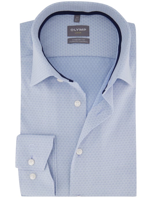 Olymp overhemd lichtblauw comfort fit semi-wide collar - Image 1