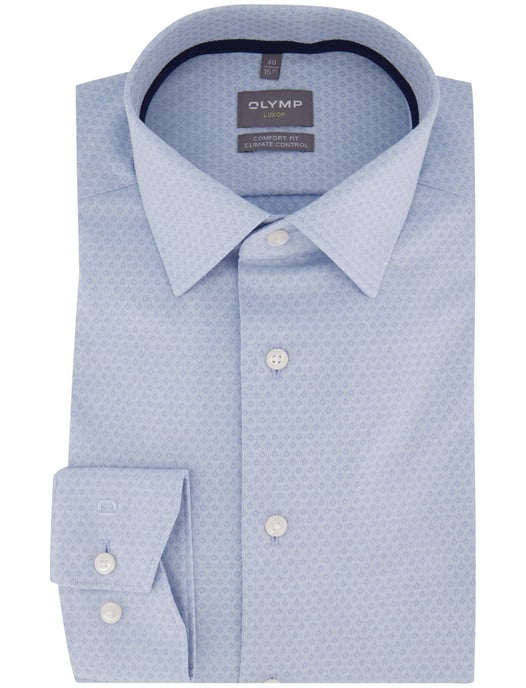 Olymp overhemd lichtblauw comfort fit semi-wide collar - Image 2