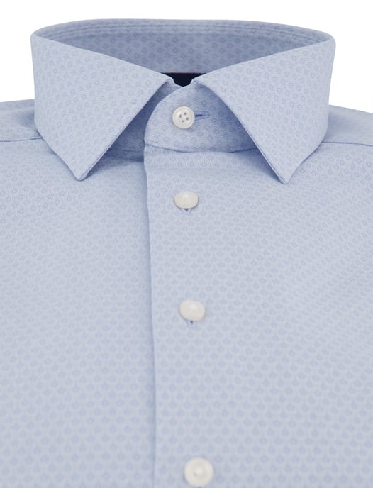 Olymp overhemd lichtblauw comfort fit semi-wide collar - Image 3