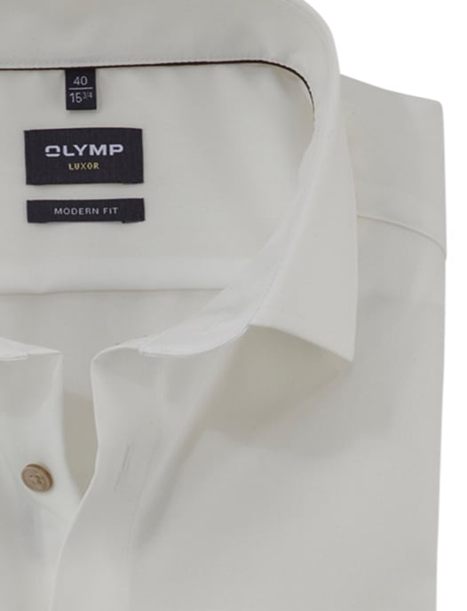 elegante beige effen Olymp overhemd Modern Fit - Image 2