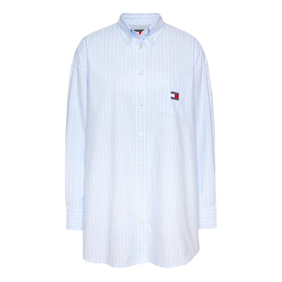 Tommy Jeans Dames-oxfordjurk met lange mouwen en een relaxte pasvorm (Blauw) - Image 2