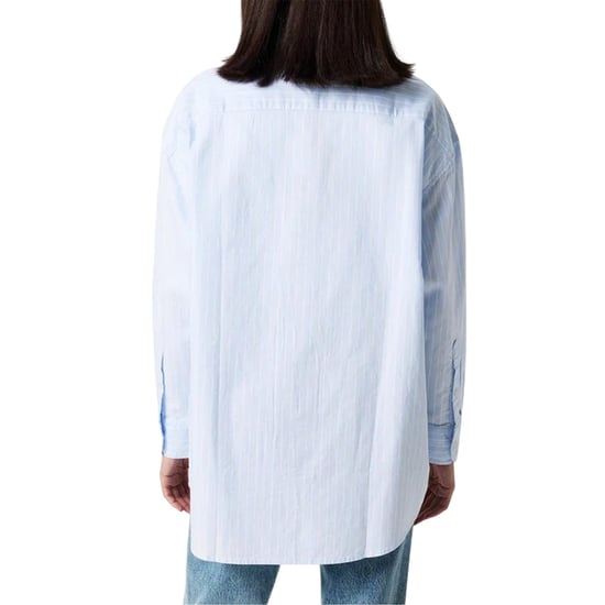 Tommy Jeans Dames-oxfordjurk met lange mouwen en een relaxte pasvorm (Blauw) - Image 4