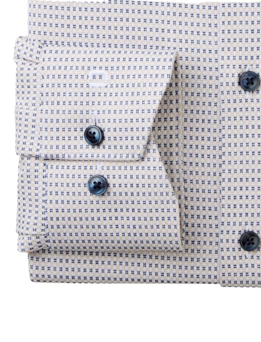 Olymp Luxor 24/Seven geprint overhemd wit blauw - Image 3