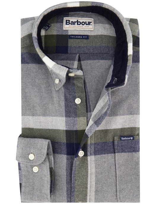 Casual overhemd Barbour Tailored Fit grijs katoen - Image 1