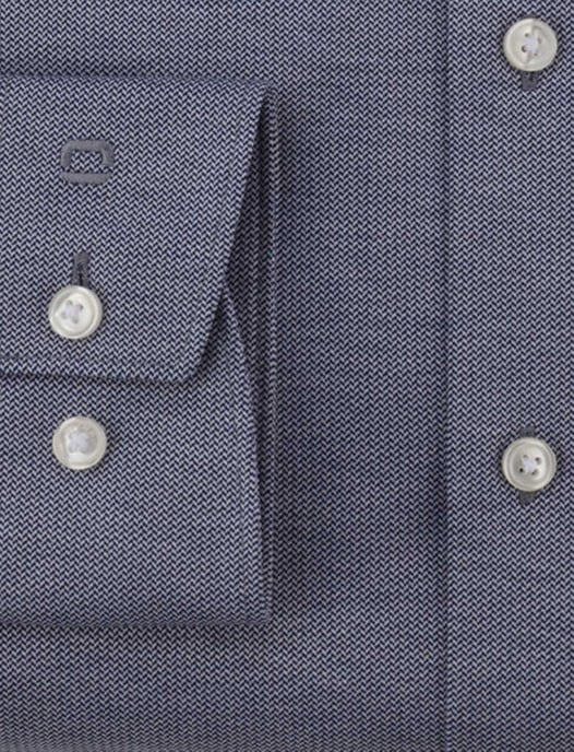 business overhemd Olymp Luxor 24/7 modern fit grijs jersey - Image 3