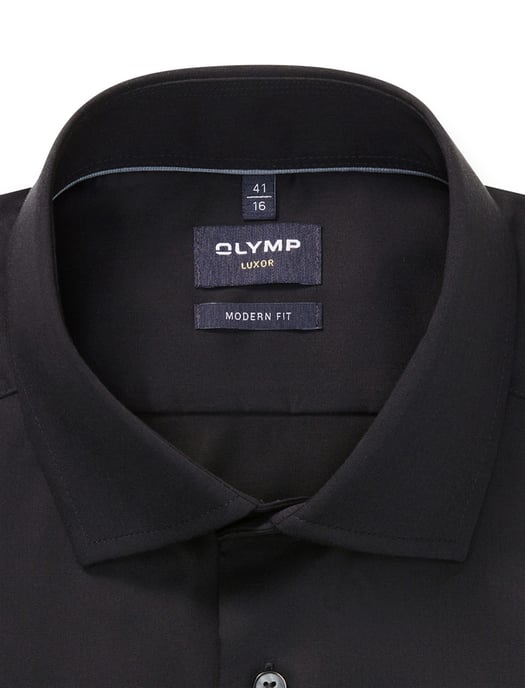 Overhemd Olymp Luxor Modern Fit zwart effen - Image 2