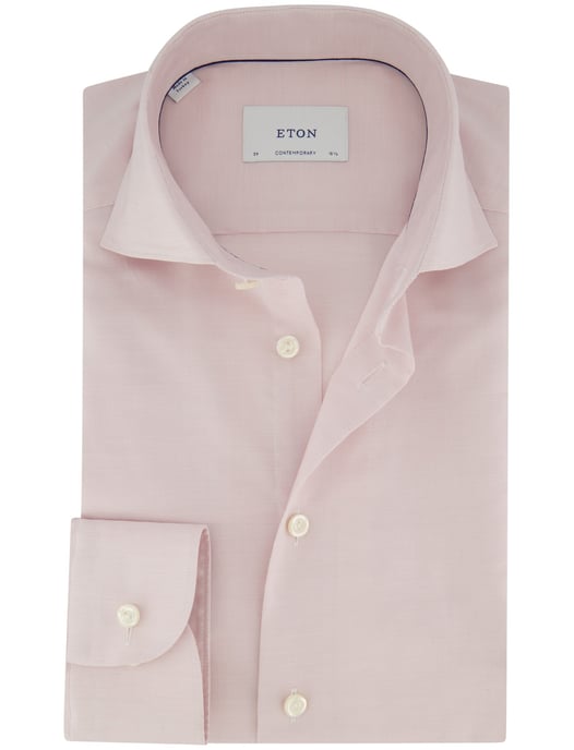 Contemporary fit overhemd wide collar Eton roze - Image 1