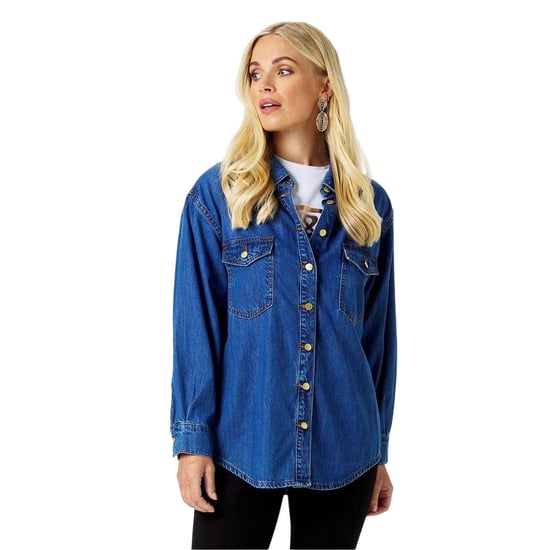 Biba Biba-denimshirt met lange mouwen voor dames (Blauw) - Image 2