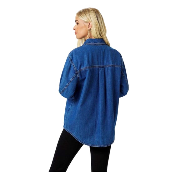 Biba Biba-denimshirt met lange mouwen voor dames (Blauw) - Image 3