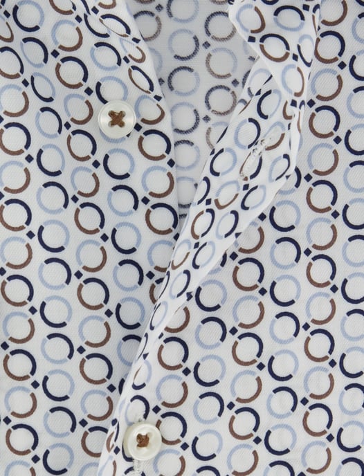 Overhemd Eterna wijde fit blauw printje - Image 4