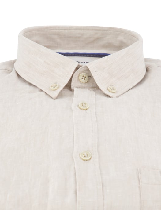 Brax Pure Linen Modern Fit overhemd beige - Image 3