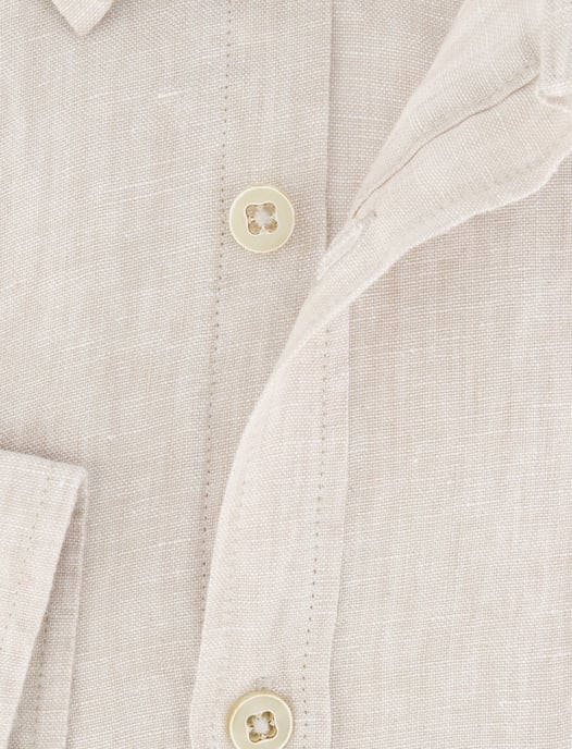 Brax Pure Linen Modern Fit overhemd beige - Image 4
