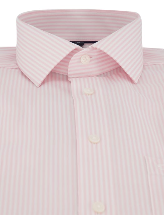 Overhemd strijkvrij Olymp roze streepjes borstzak - Image 3