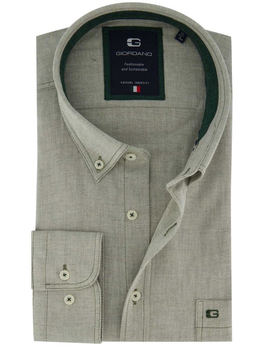 Giordano overhemd groen button down - Image 1