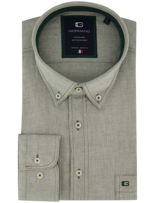 Giordano overhemd groen button down - Image 2
