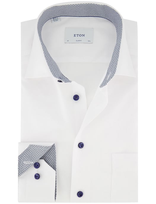 Wit overhemd Eton classic fit lange mouw strijkvrij - Image 1