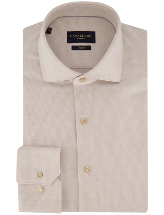 Overhemd Cavallaro beige Sarino jersey - Image 2