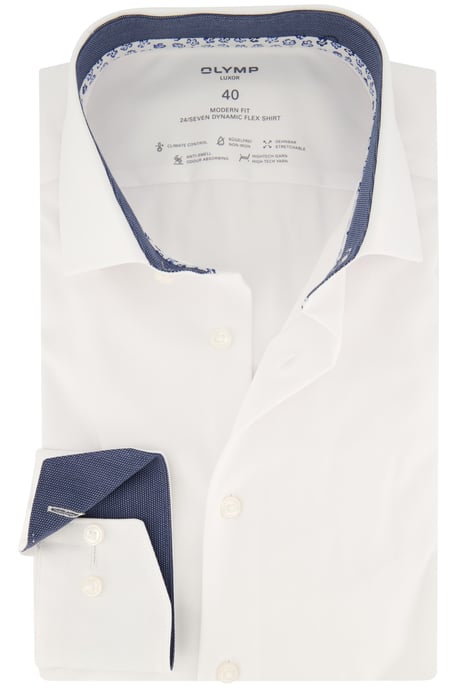 Olymp 24 seven overhemd Luxor wit katoen modern fit - Image 1