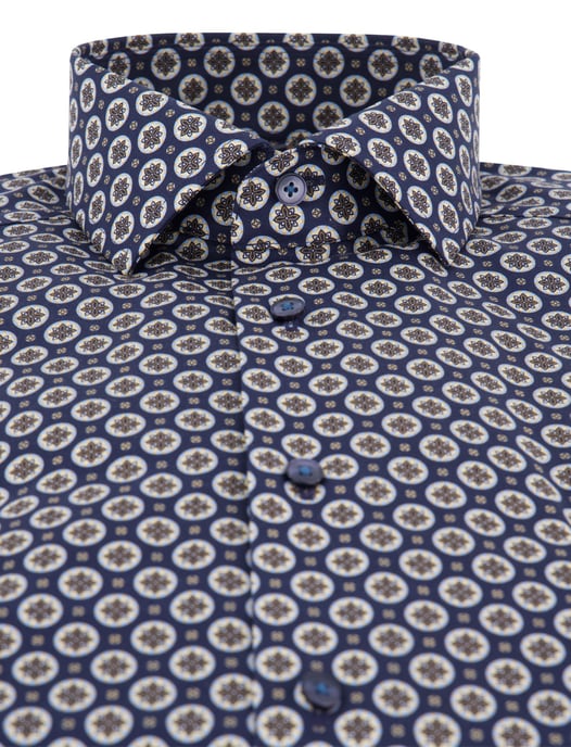 Business overhemd Olymp Luxor Modern Fit donkerblauw katoen - Image 3