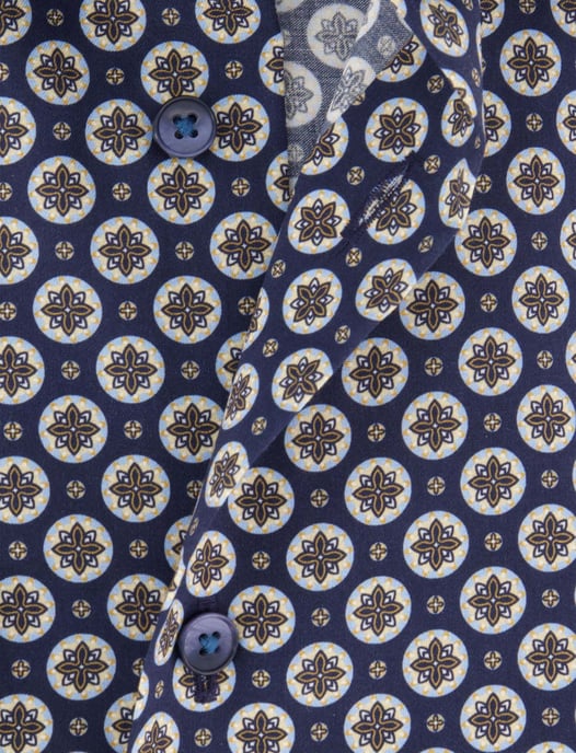 Business overhemd Olymp Luxor Modern Fit donkerblauw katoen - Image 4