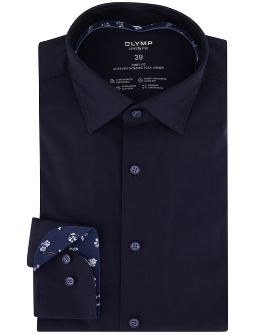 Navy overhemd OLYMP Level Five slanke fit stretch - Image 2
