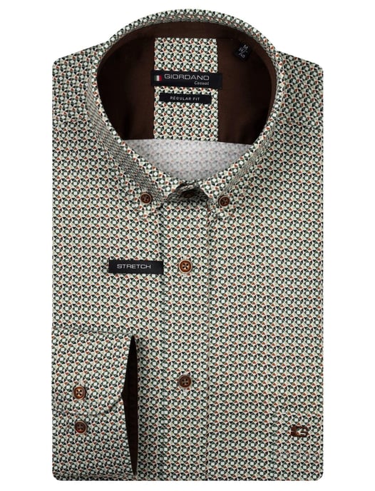 casual overhemd Giordano groen - Image 1