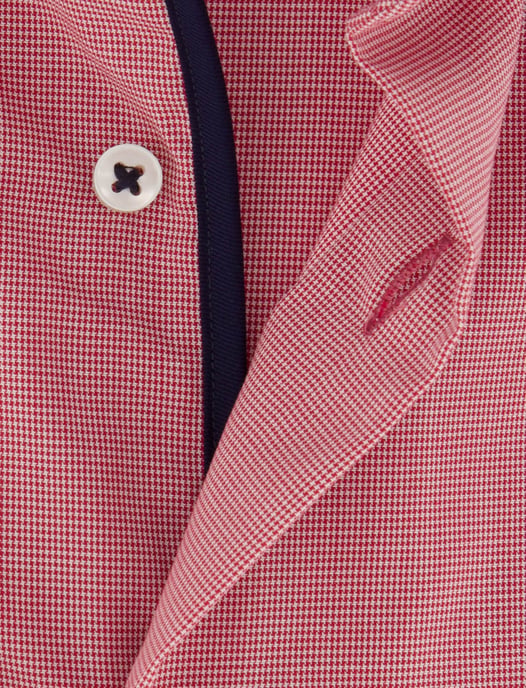 Rood overhemd met witte knopen Eterna met borstak - Image 4