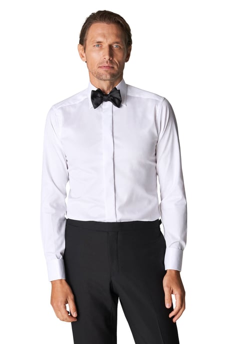 Contemporary fit katoenen overhemd wit smoking Eton - Image 3
