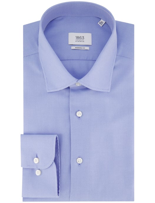 overhemd Eterna Modern Fit blauw katoen - Image 2