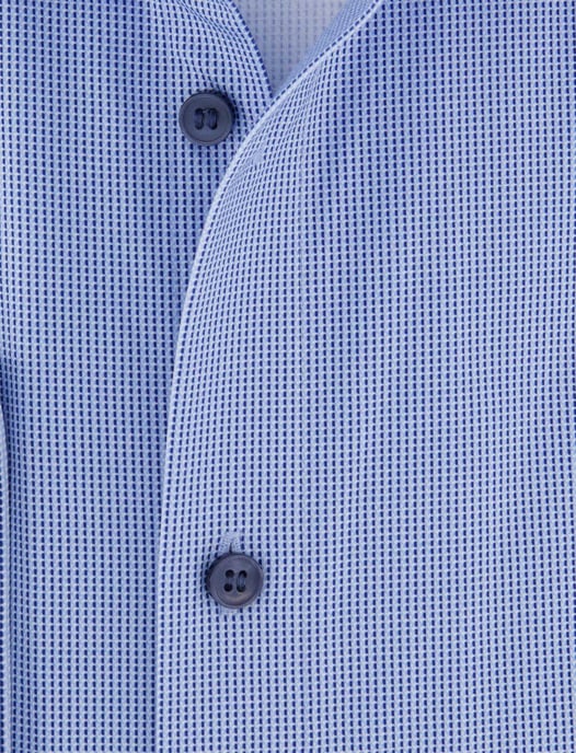 Olymp overhemd blauw body fit semi-wide collar - Image 4