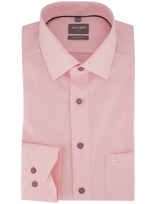 Roze overhemd OLYMP Comfort Fit katoen strijkvrij - Image 2