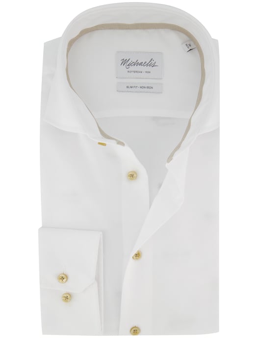 Overhemd Michealis slim fit wit strijkvrij - Image 1