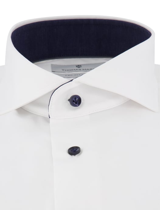 Thomas Maine two-ply overhemd wit katoen - Image 3