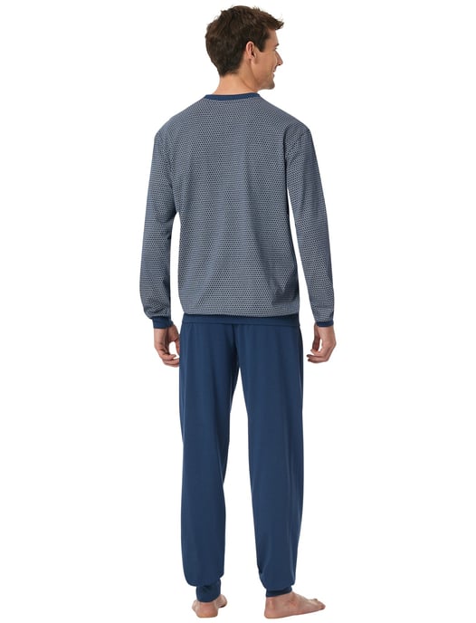 blauwe Schiesser pyjama geprint - Image 2