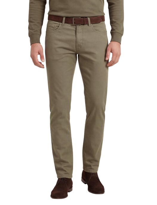 Pierre Cardin 5-p broek effen beige zonder omslag - Image 1