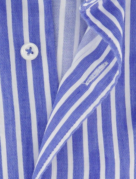 Overhemd Eterna blauw strepen normale fit korte mouw - Image 4