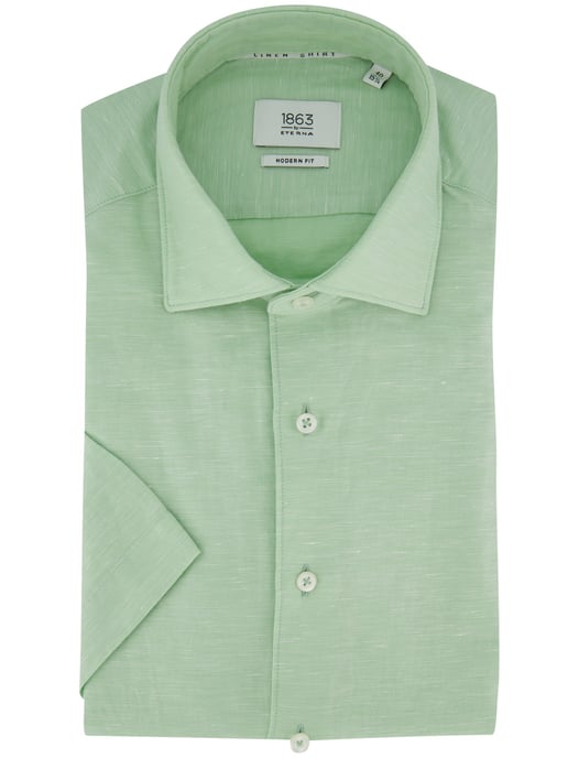 Katoenen linnen mint groen overhemd Eterna 1863 Modern Fit - Image 2