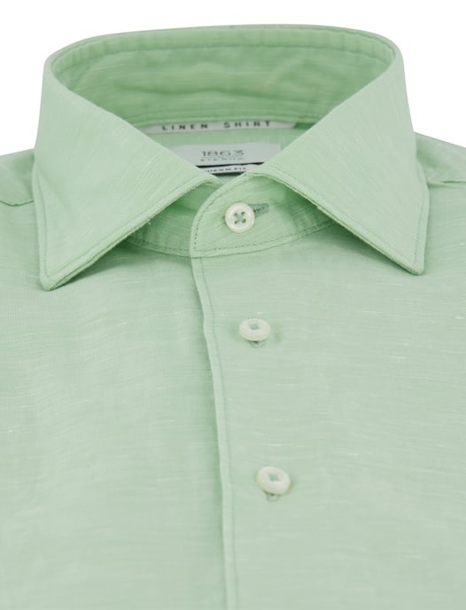 Katoenen linnen mint groen overhemd Eterna 1863 Modern Fit - Image 3
