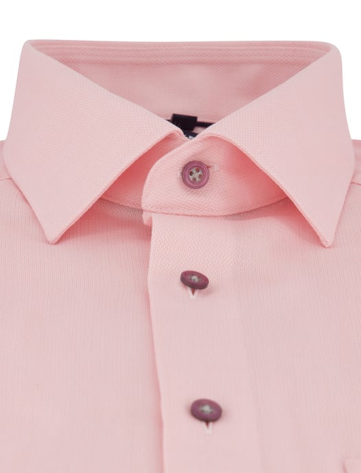 Korte mouw overhemd Olymp roze strijkvrij normale fit - Image 3