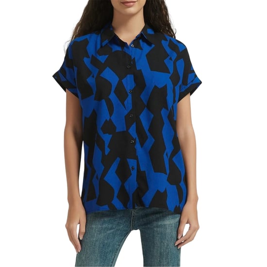Be You Abstrakt polyester shirt voor dames (Blauw) - Image 2