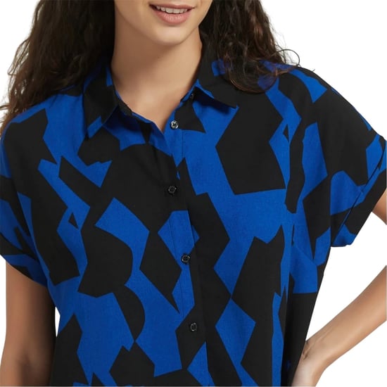 Be You Abstrakt polyester shirt voor dames (Blauw) - Image 4