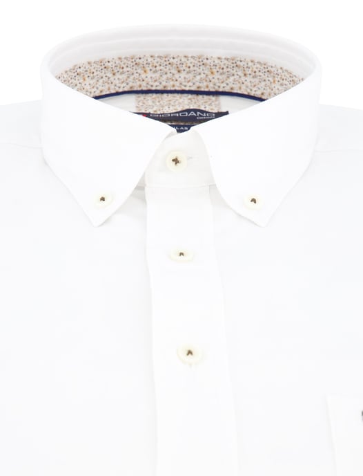 Giordano overhemd Regular Fit korte mouw wit effen - Image 3