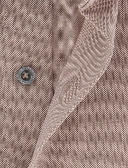 katoenen overhemd Cavallaro beige effen knitted jersey - Image 4