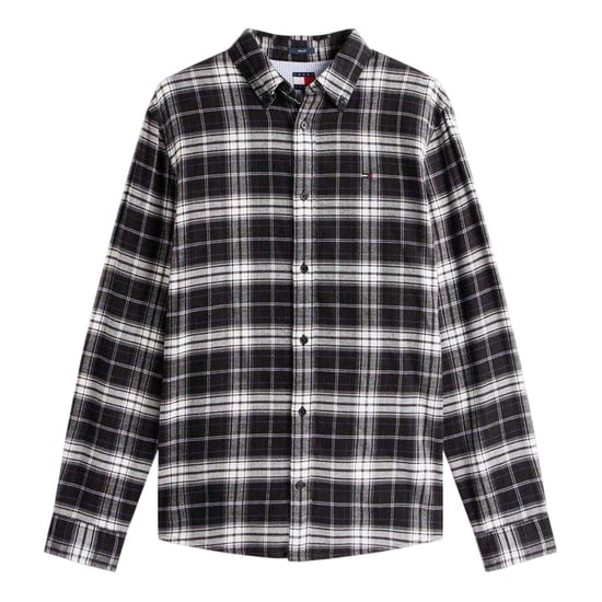 Tommy Jeans Geruit flanellen herenhemd met lange mouwen (Zwart) - Image 2