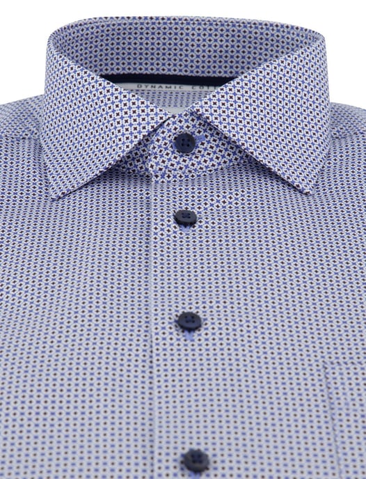 Modern Fit Eterna overhemd blauw geprint - Image 3