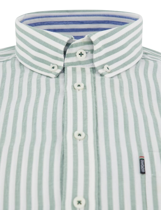 Overhemd Giordano groen casual gestreepte lange mouw - Image 3
